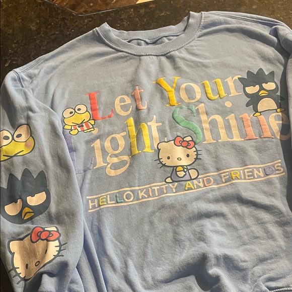 Hello Kitty Blue Sweatshirt with Colorful Characters - Picture 1 of 4